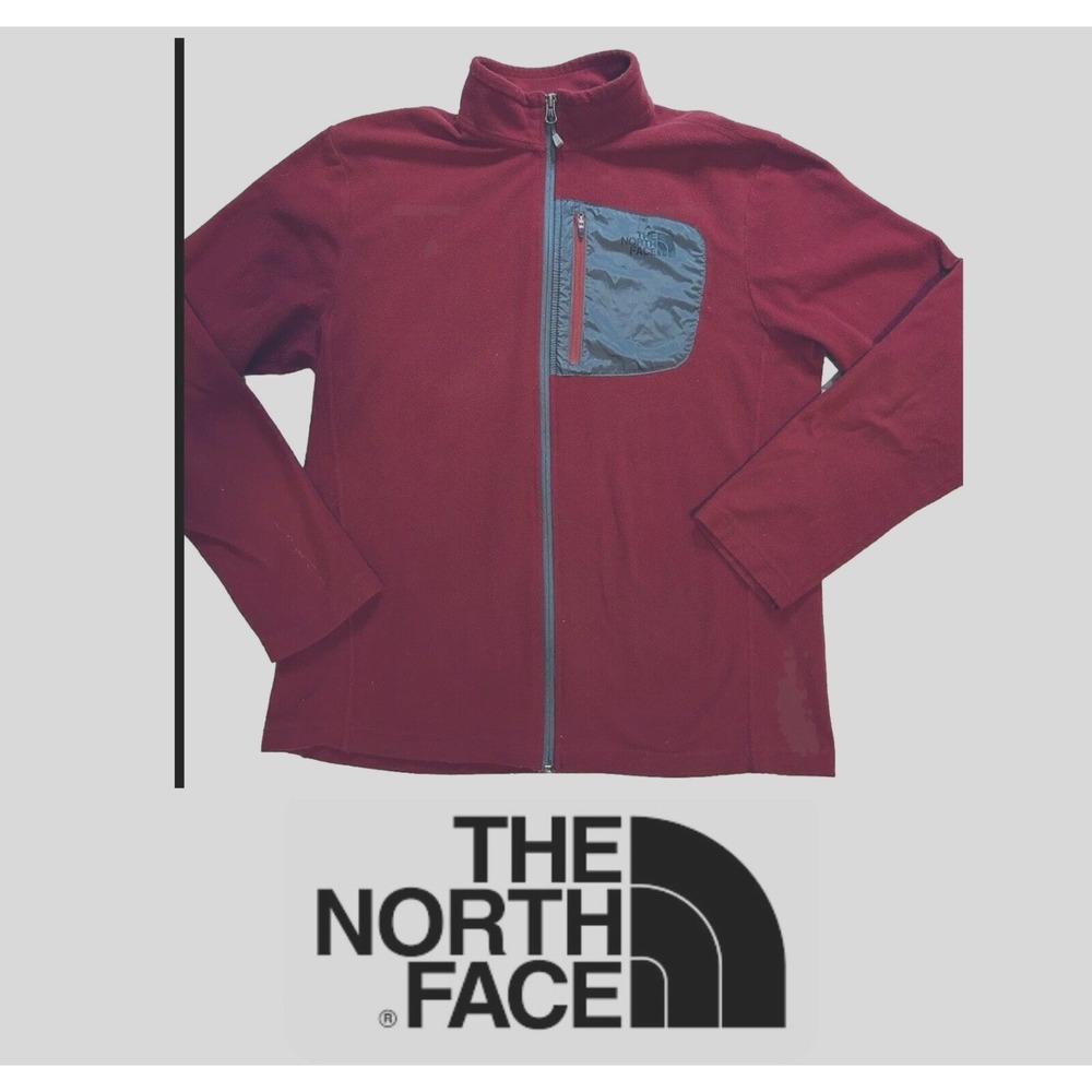 The North Face Jacket Men's Medium Lightweight Fleece Full Zip Outdoors Hiking